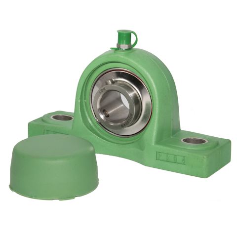 NP30  PPL206 PREMIUM Normal duty 2 bolt thermoplastic pillow block self-lube housed unit with stainless steel insert bearing - Metric Thumbnail