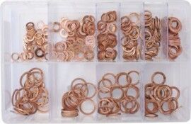 AT105 Assorted Box of Fuel injection copper washers Various Types  Thumbnail