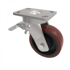 BZK150PTBJSWB 150mm Castor Heavy Duty General Purpose steel castors available with either top plate or bolt hole fittings Thumbnail