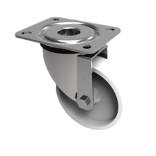 BZK200NYBJ 200mm Castor Heavy Duty General Purpose steel castors available with either top plate or bolt hole fittings Thumbnail