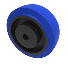 BZMM100WRN 100mm Wheel Medium Duty Blue Rubber Wheel Plain Bore Thumbnail