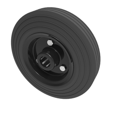 BZWMKR20025451 200mm Wheel Medium Duty Solid Rubber Tyred Wheel Roller Bearing Thumbnail