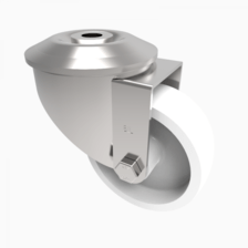 SSMM100NYBH12 100mm Stainless Castor Medium Duty General Purpose stainless steel castors available with either top plate or bolt hole fittings Thumbnail