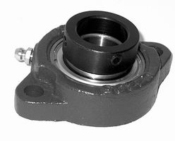 SALF202 GENERIC 15mm Light duty 2 bolt cast iron flange self-lube housed unit eccentric locking collar - Metric