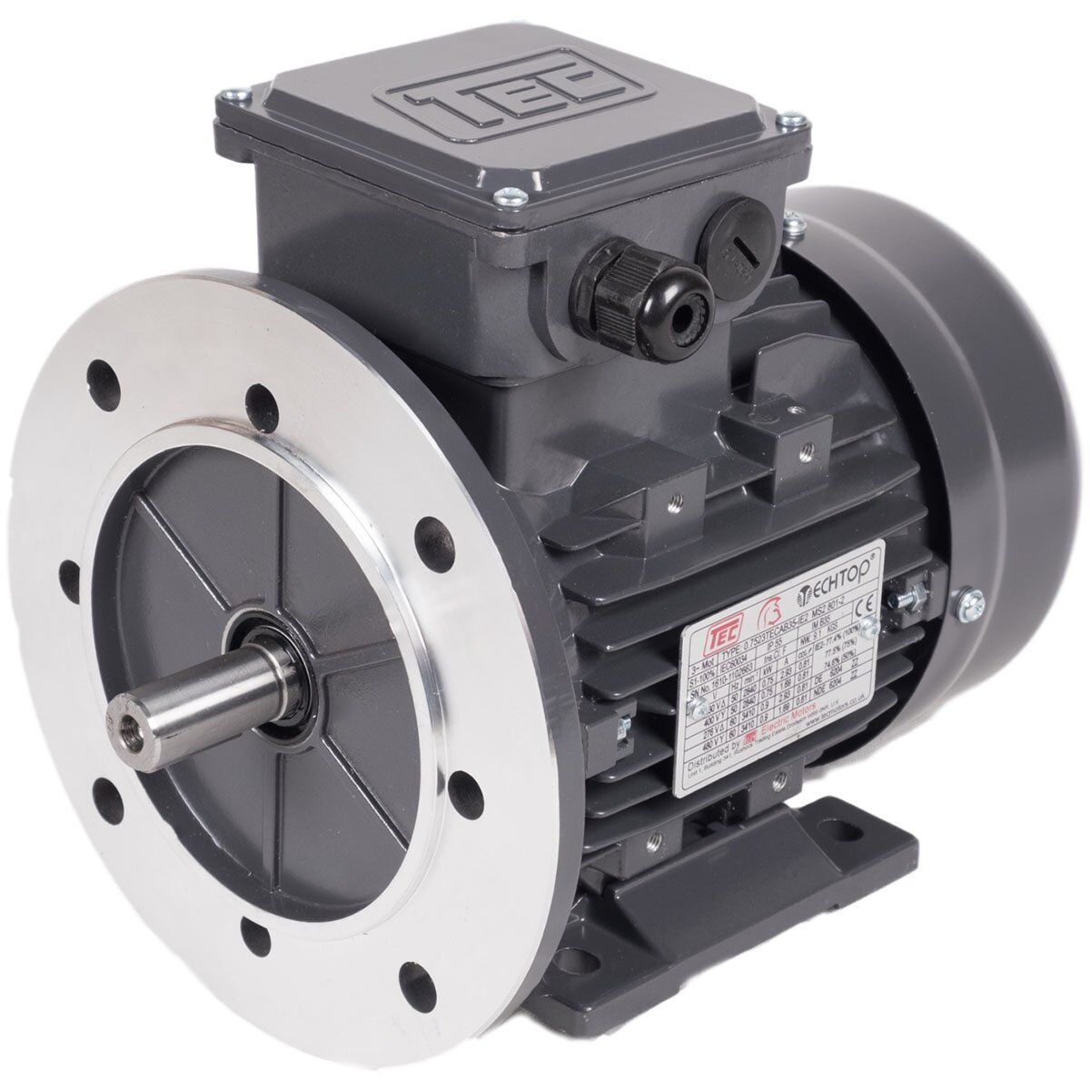 7.523TECAB35-IE2 7.5kw, 2 pole, foot and flange mounted motor B35 IE2 - 3000 rpm