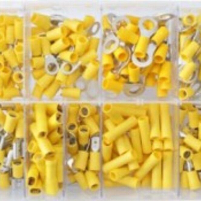 Assorted Yellow Electrical Terminals 260 pcs