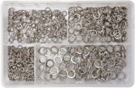 AT37 Assorted Stainless Steel Metric Spring Washers (650) Various Types BZP