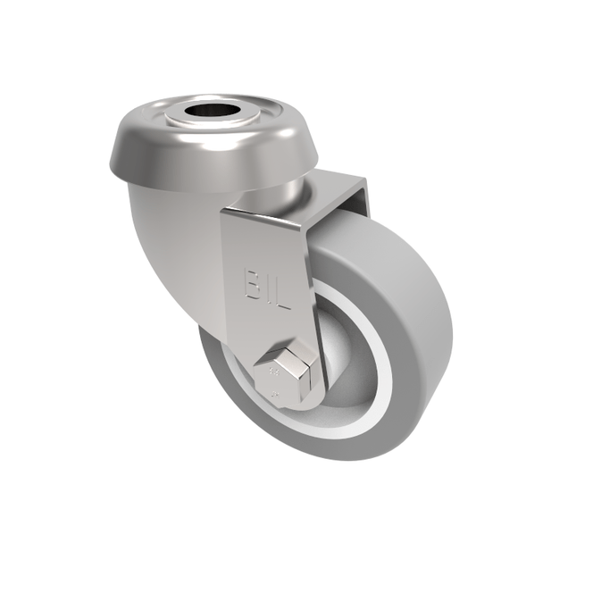 BZD50VGRBH10 50mm Castor Light Duty General Purpose castors available with either top plate or bolt hole fittings