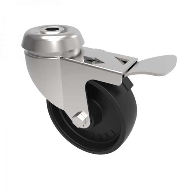 BZD75PLBH10SWB 75mm Castor Light Duty General Purpose castors available with either top plate or bolt hole fittings