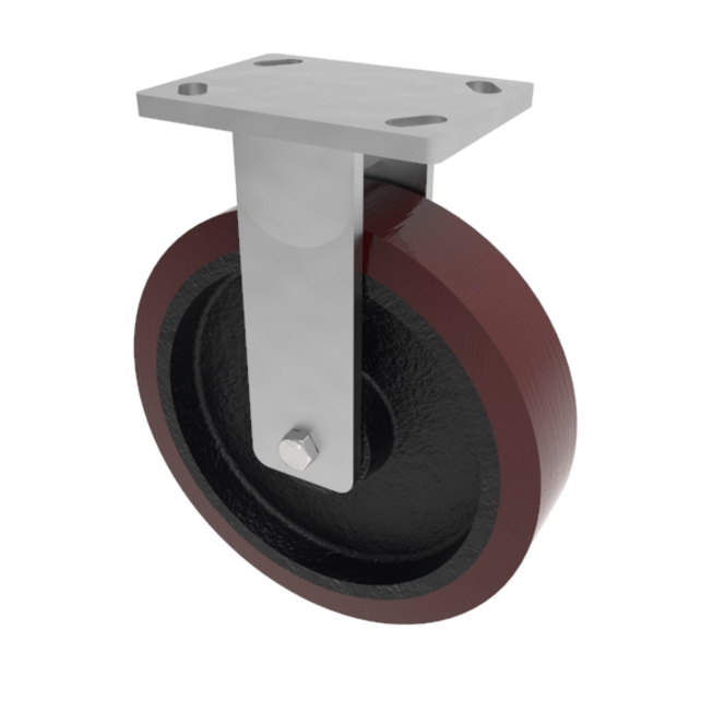 BZKF250PTBJ 250mm Castor Heavy Duty General Purpose steel castors with top plate fittings
