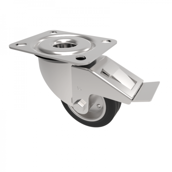 BZMM80BSBSWB 80mm Castor Medium Duty General Purpose castors available with either top plate or bolt hole fittings