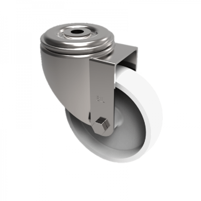 BZMM80PLBH12 80mm Castor Medium Duty General Purpose castors available with either top plate or bolt hole fittings