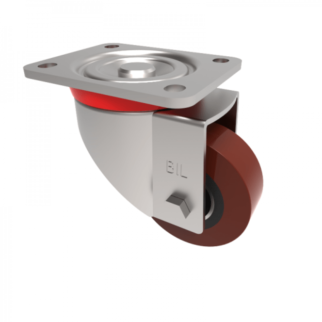 BZP100PTBJ 100mm Castor Heavy Duty General Purpose steel castors with top plate fittings